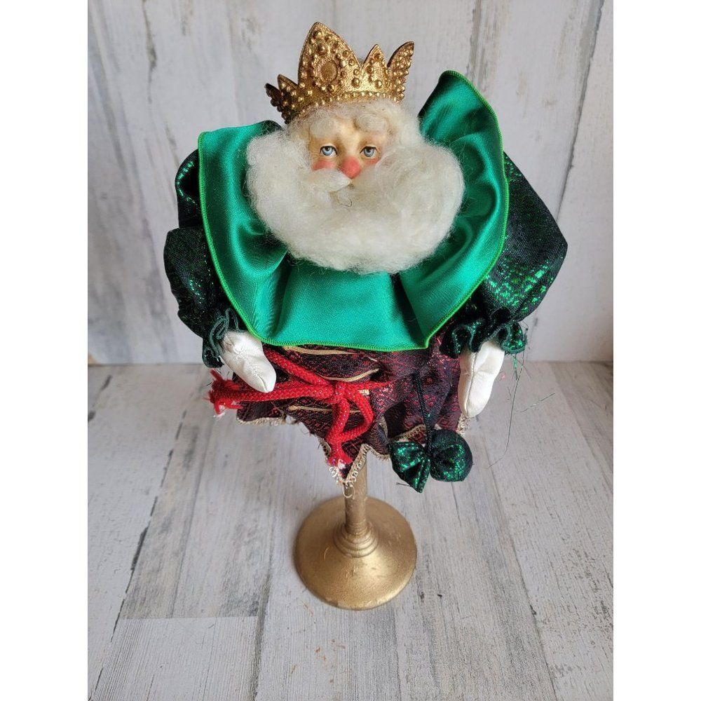 Dept 56 Santa Claus jester figurine unique xmas home decor